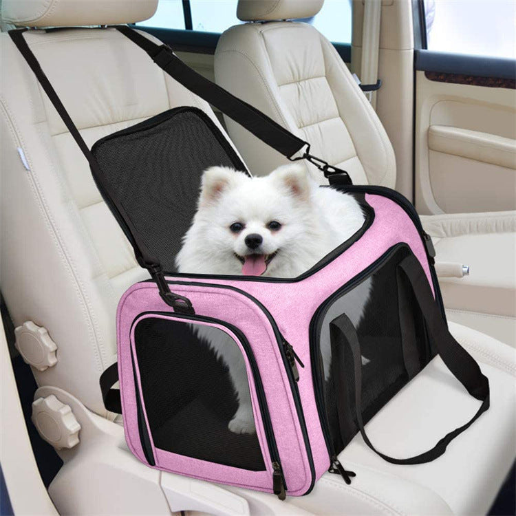 Portable Foldable Pet Carrier Bag With Convenient Handheld Design